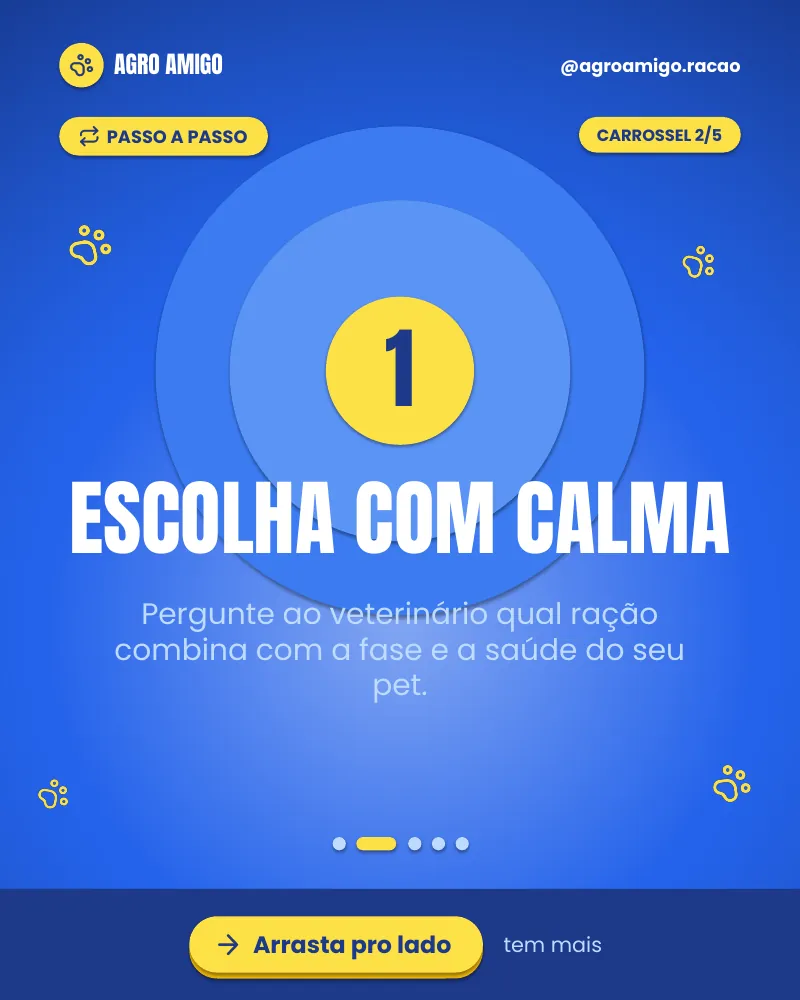 Carrossel “Como trocar a ração sem susto.”, página 2 de 5