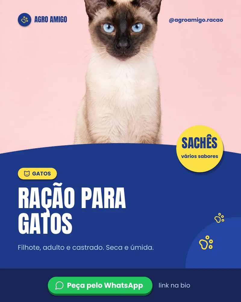 Post “Ração para gatos.” do Feed Pronto Agropet