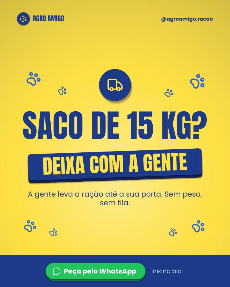 Post “Saco de 15 kg? Deixa com a gente.” do Feed Pronto Agropet
