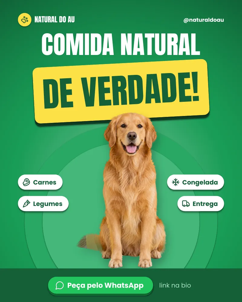 Post “Comida natural de verdade para o seu pet.”, edição verde