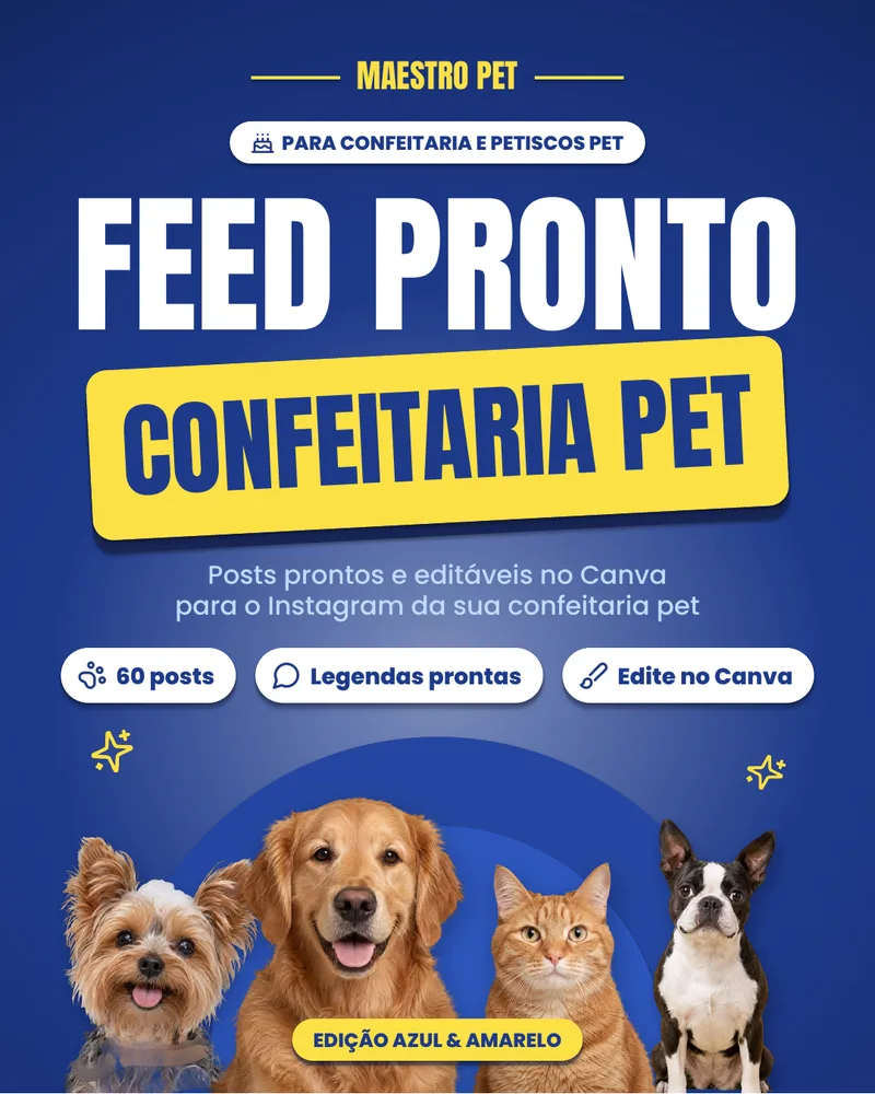 Capa do Feed Pronto Confeitaria Pet