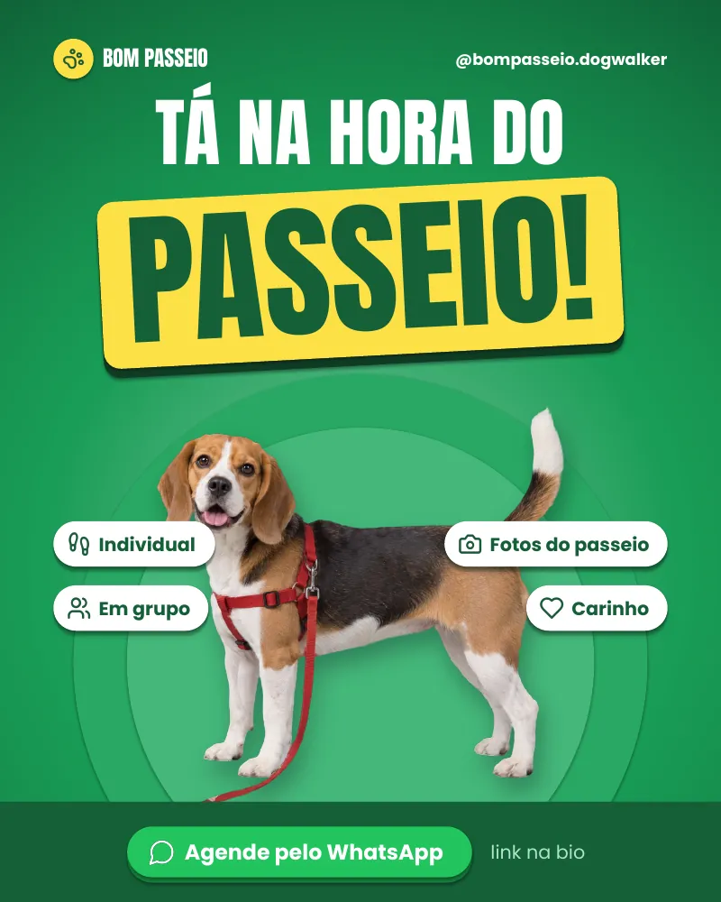 Post “Tá na hora do passeio!”, edição verde