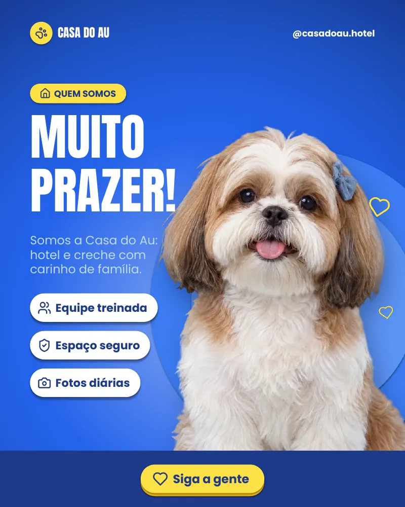 Post “Muito prazer!” do Feed Pronto Hotel e Creche