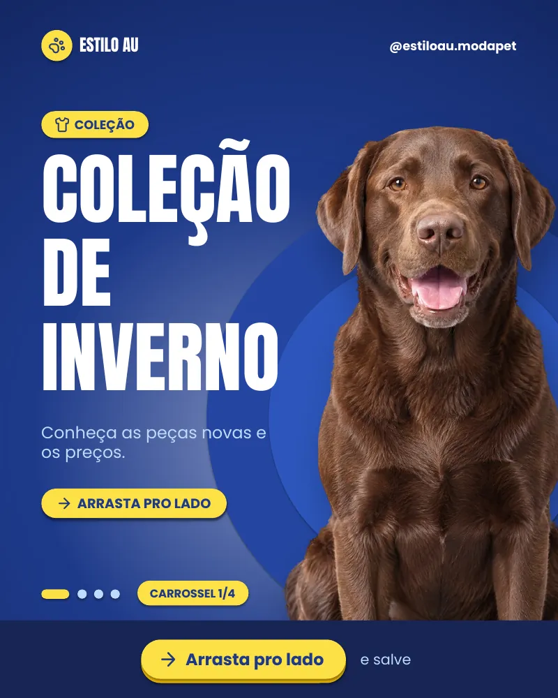 Carrossel “Coleção de inverno chegou!”, página 1 de 4