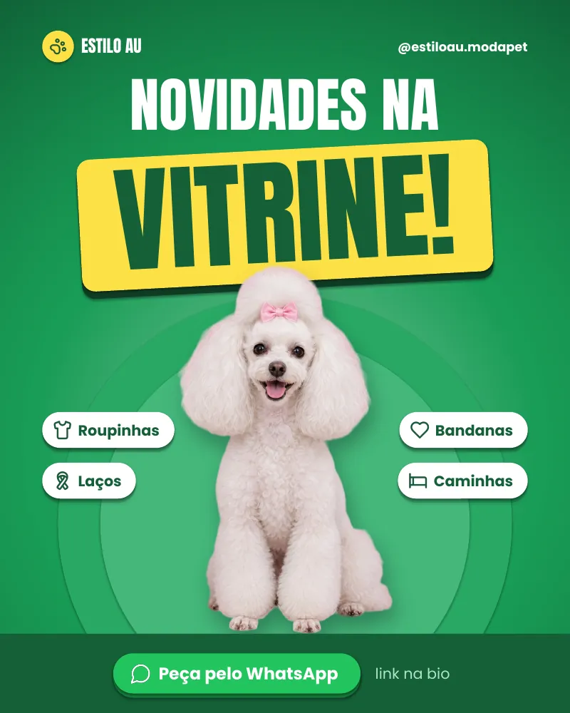 Post “Novidades na vitrine!”, edição verde