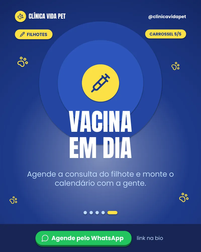 Carrossel “Vacinas do filhote: o básico.”, página 5 de 5