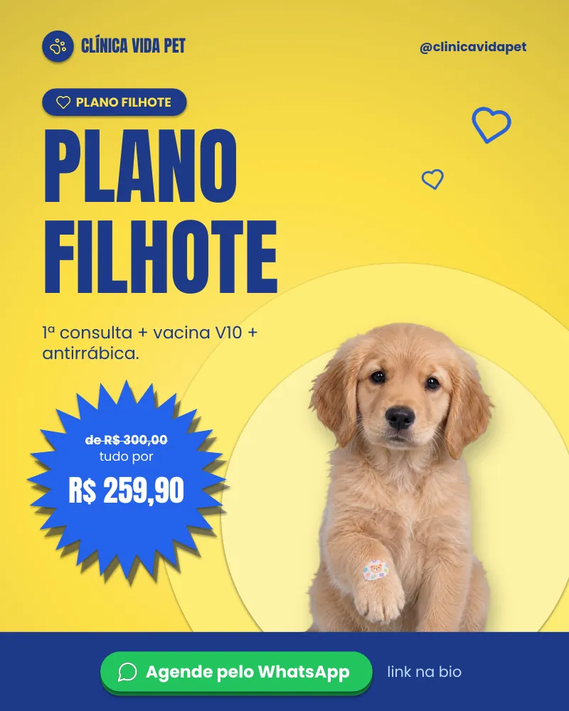 Post “Plano filhote!” do Feed Pronto Veterinária