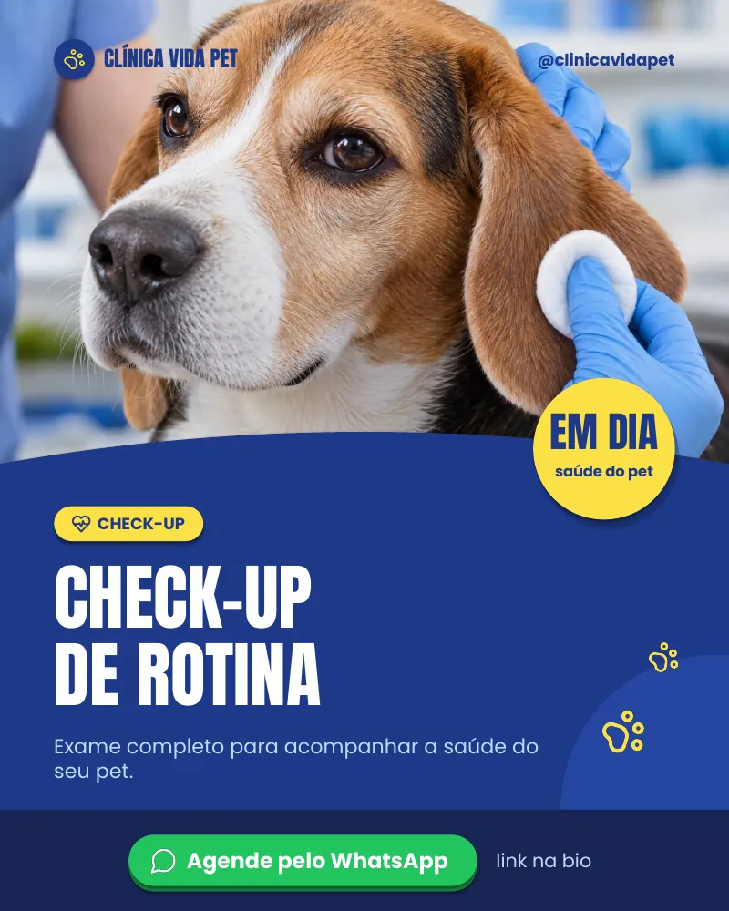 Post “Check-up de rotina.” do Feed Pronto Veterinária