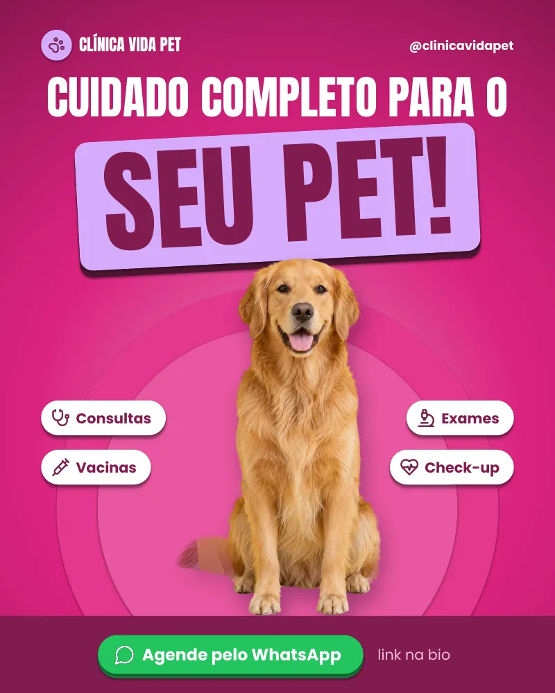 Post “Cuidado completo para o seu pet.”, edição rosa