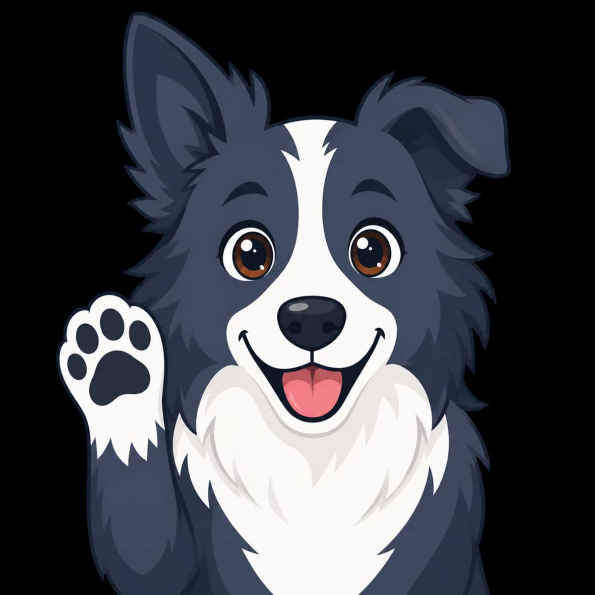 Mozart, o border collie do Maestro Pet, acenando