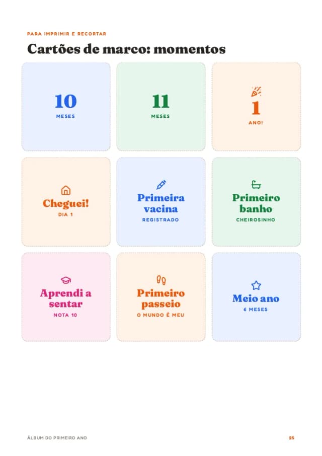 Os cartões de marco