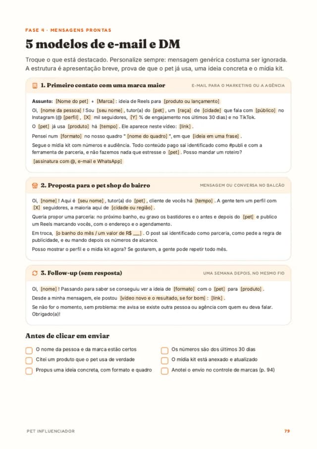 Os modelos de e-mail para marcas