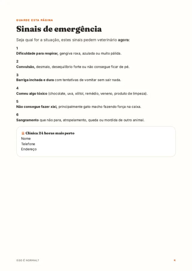 Sinais de emergência
