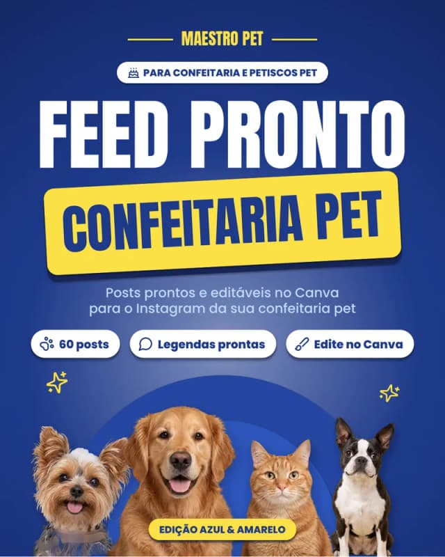 Capa do Feed Pronto Confeitaria Pet
