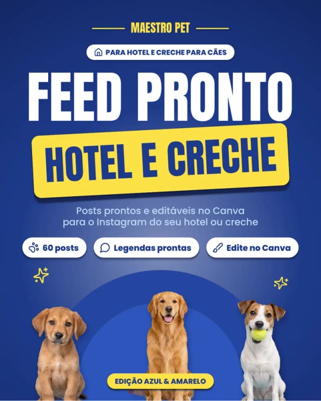 Capa do Feed Pronto Hotel e Creche