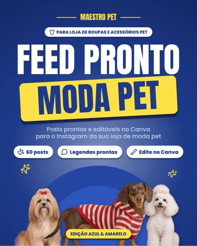Capa do Feed Pronto Moda Pet