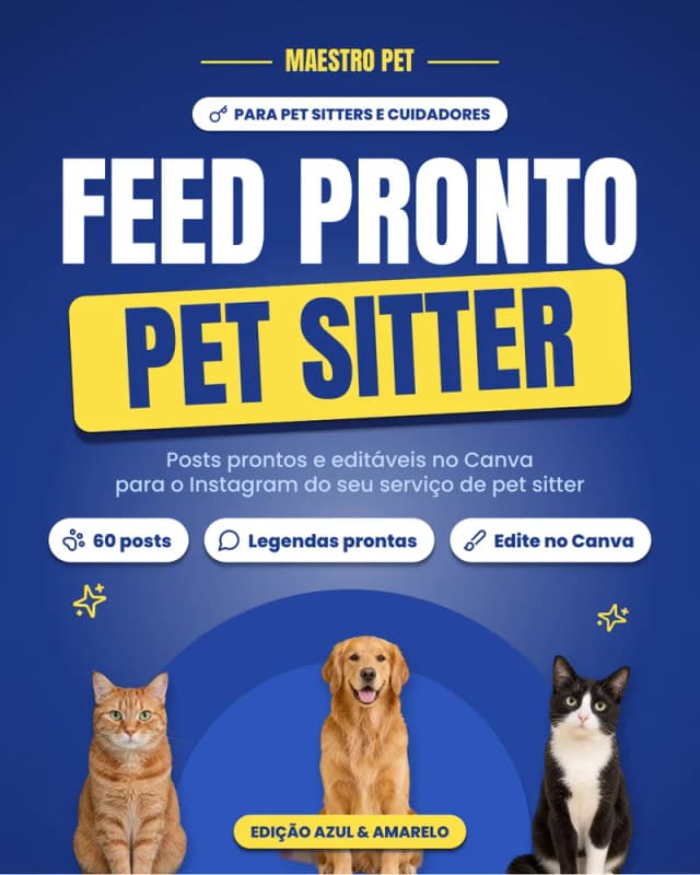 Capa do Feed Pronto Pet Sitter