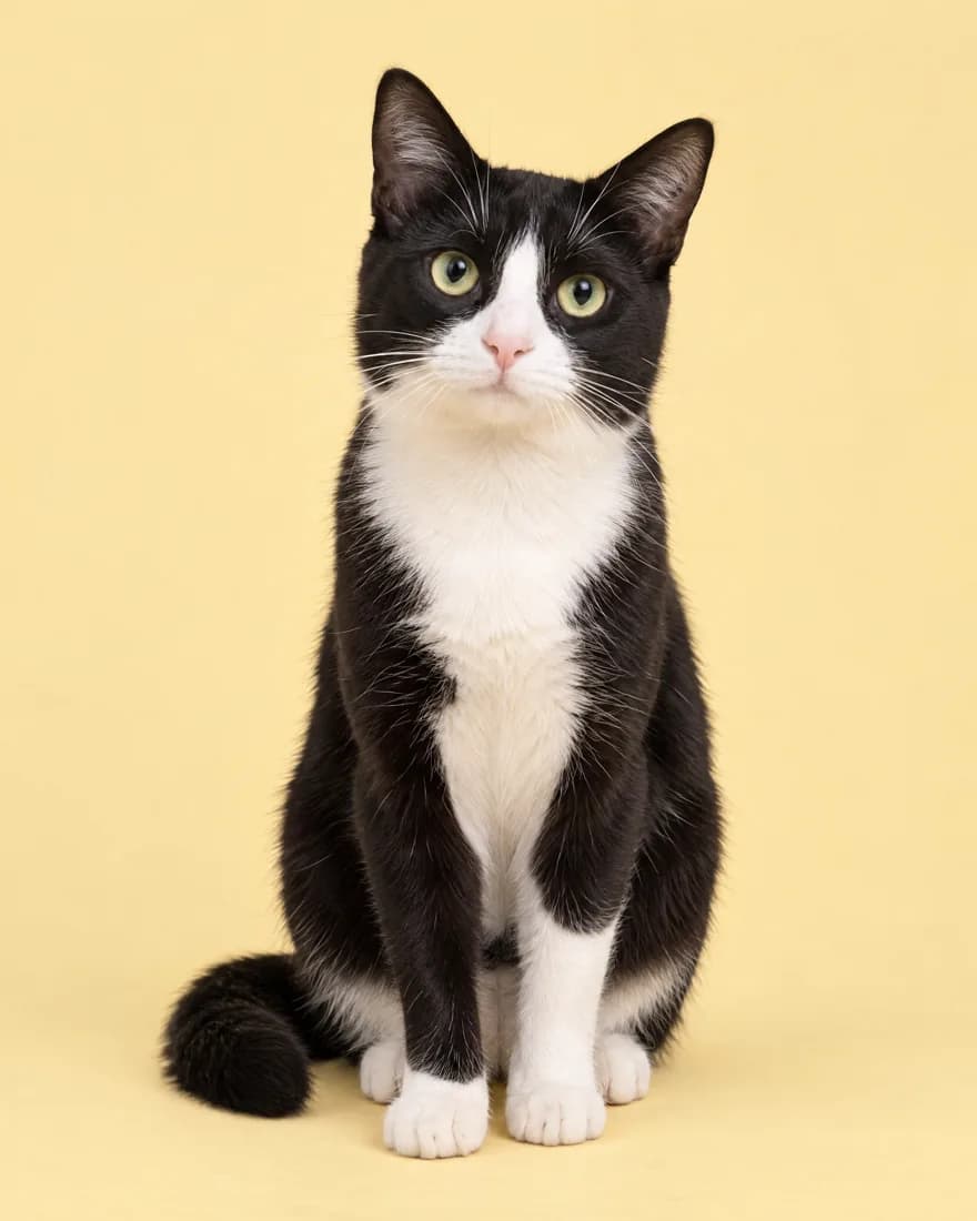 Gato frajola deitado