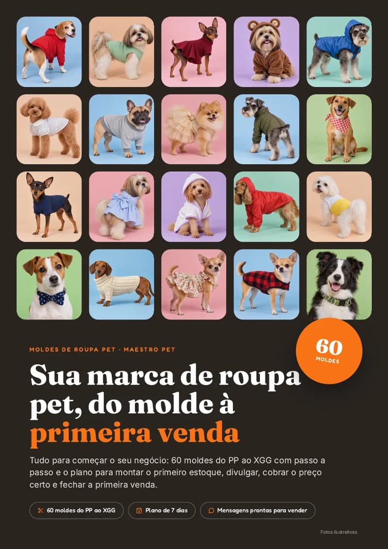 Capa: Moldes de Roupa Pet: do molde à primeira venda