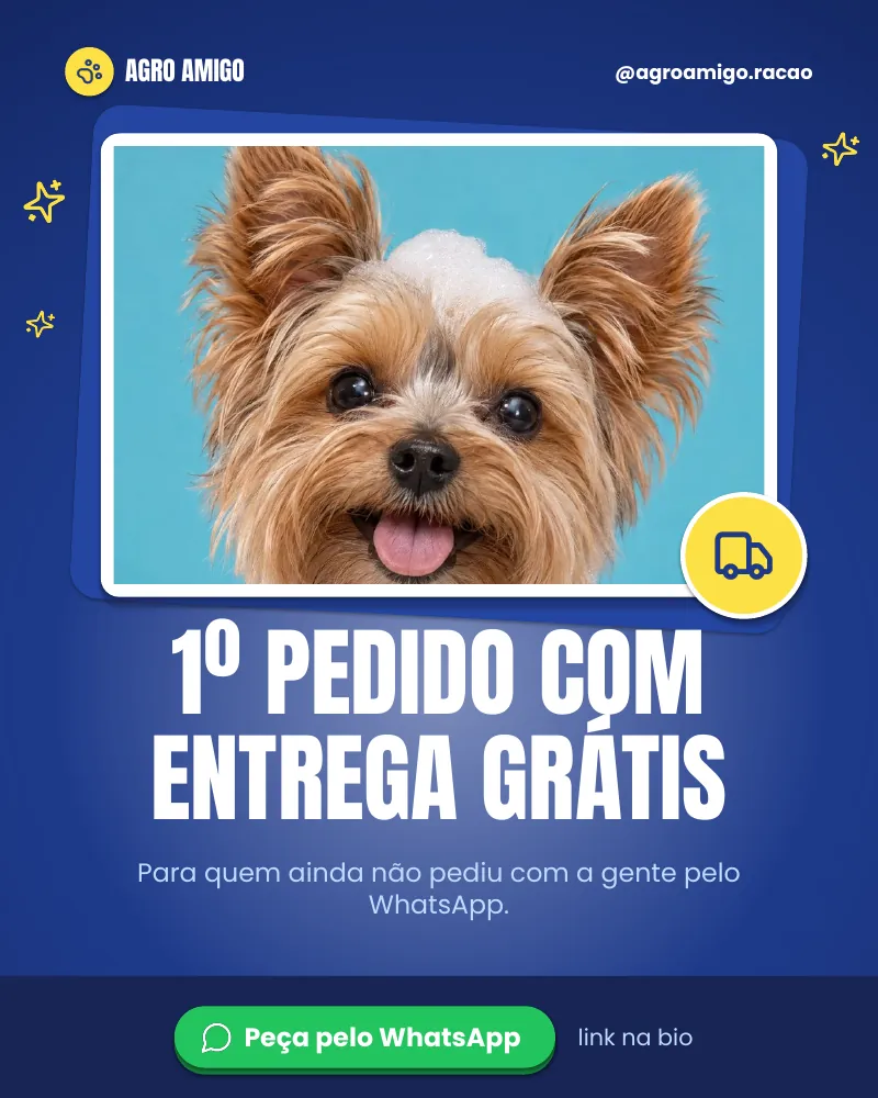 Post “Primeiro pedido com entrega grátis.” do Feed Pronto Agropet