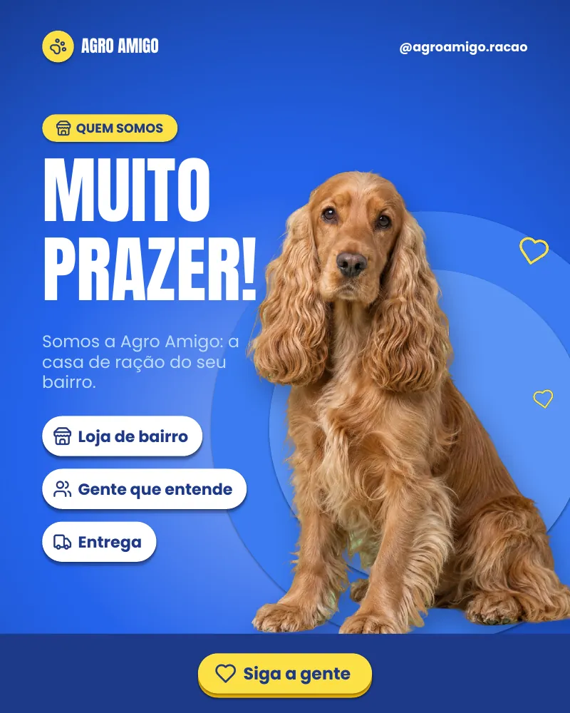 Post “Muito prazer!” do Feed Pronto Agropet