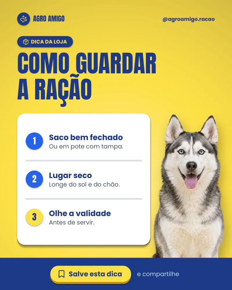 Post “Como guardar a ração.” do Feed Pronto Agropet