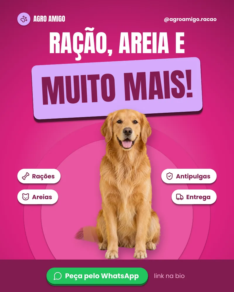 Post “Ração, areia e muito mais.”, edição rosa