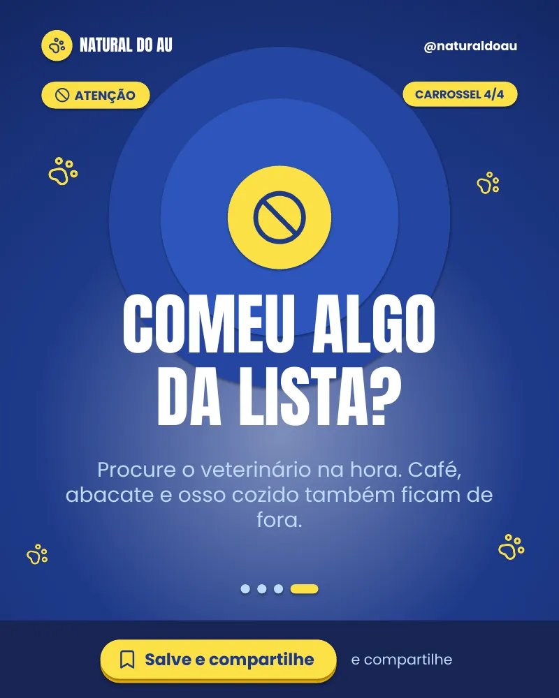 Carrossel “Alimentos proibidos para pets.”, página 4 de 4