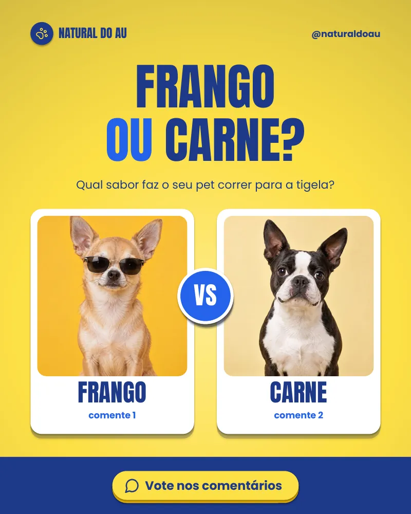 Post “Frango ou carne?” do Feed Pronto Comida Natural
