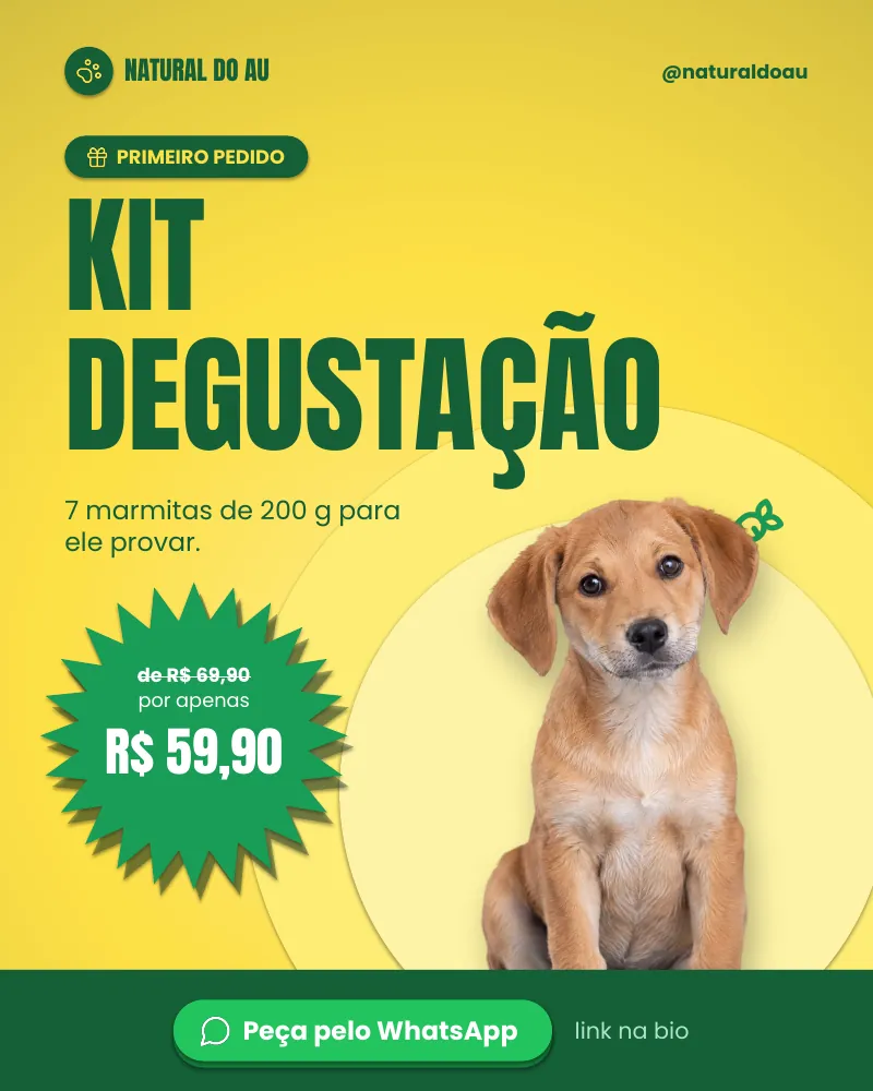 Post “Primeiro pedido? Comece pelo kit degustação.”, edição verde