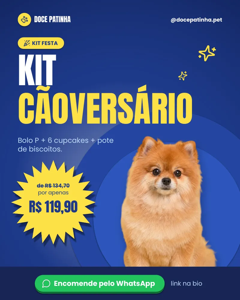 Post “Kit cãoversário!” do Feed Pronto Confeitaria Pet