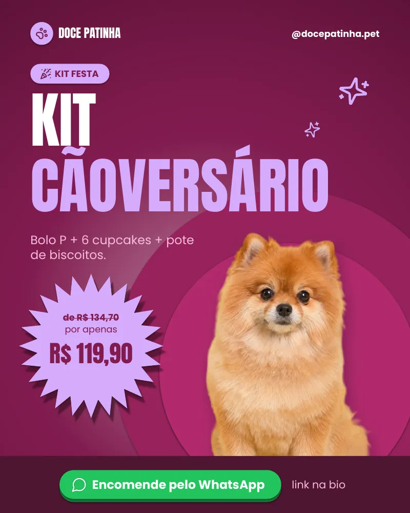 Post “Kit cãoversário!”, edição rosa