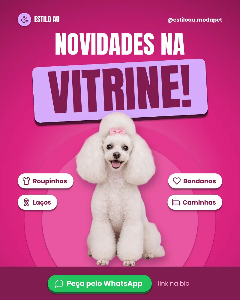 Post “Novidades na vitrine!”, edição rosa