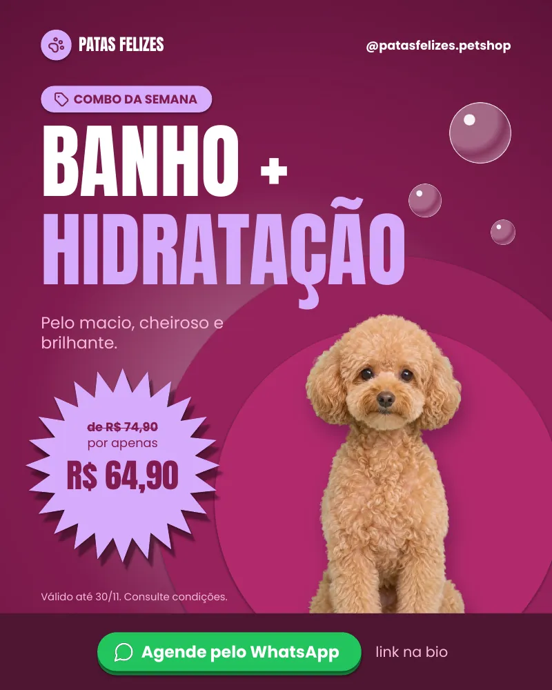Post “Combo da semana: banho + hidratação.”, edição rosa