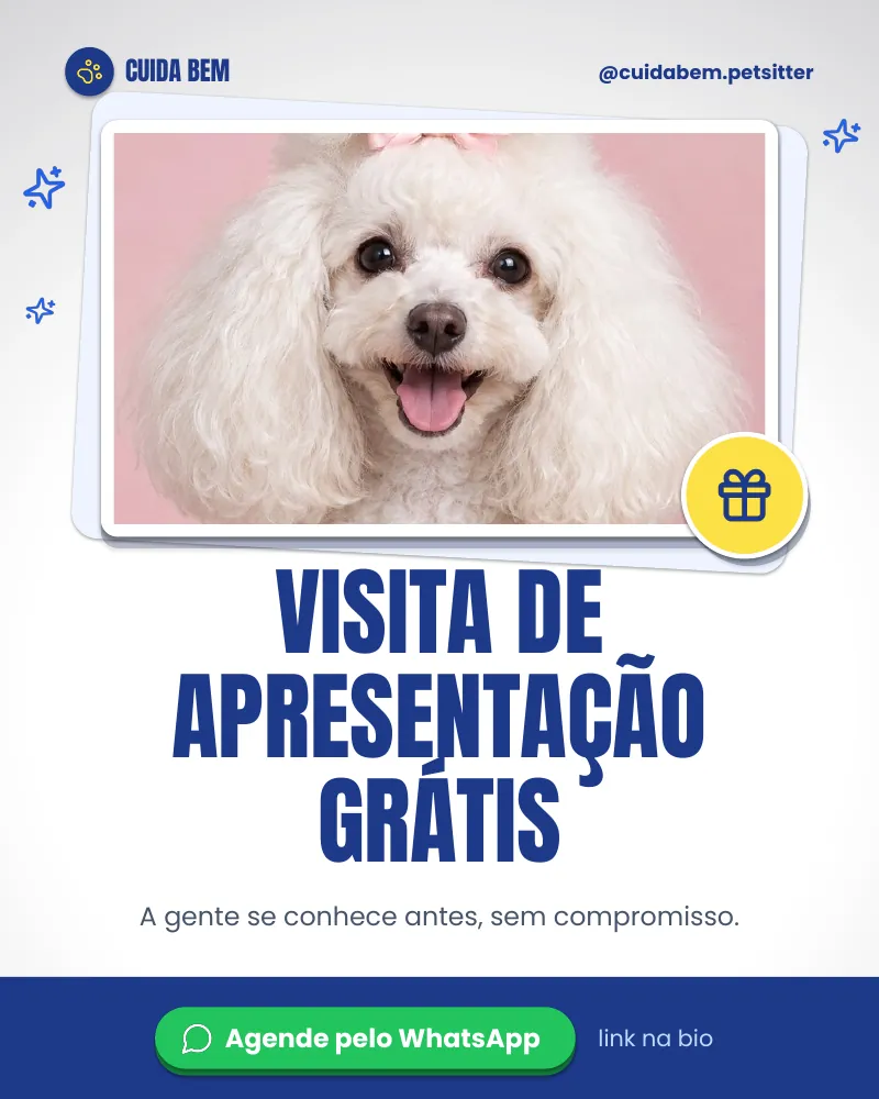 Post “A visita de apresentação é grátis.” do Feed Pronto Pet Sitter